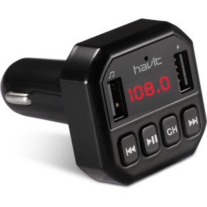 FM-трансмиттер HAVIT HV-FM808BT Bluetooth 5.0, Hands Free, MicroSD, USB 3.1А , AUX FM-трансмиттер HAVIT HV-FM808BT Bluetooth 5.0, Hands Free, MicroSD, USB 3.1А , AUX